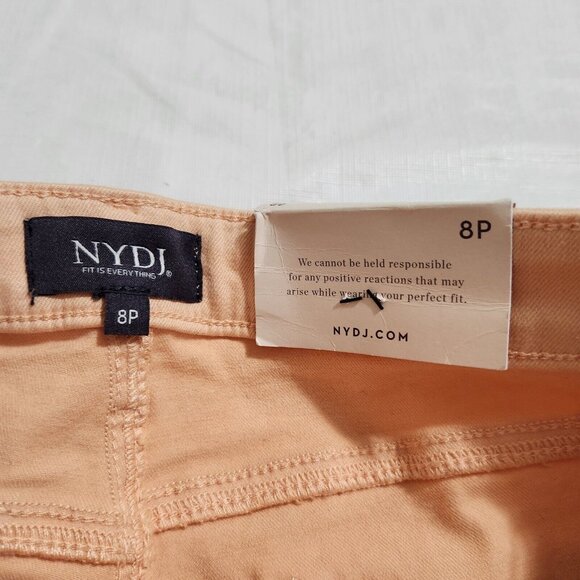 NYDJ Chloe Capri crop stretch Jeans Women's Size 8P Melon Side Slits  NWT ---7 - Picture 7 of 11